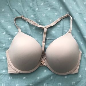 PINK nude halter back bra